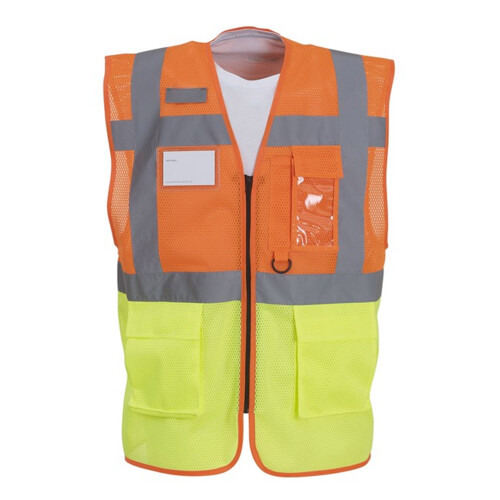 Hi-vis top cool open-mesh executive waistcoat  Thumbnail