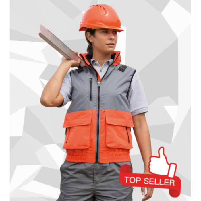 Work-Guard x-over microfleece lined gilet Thumbnail
